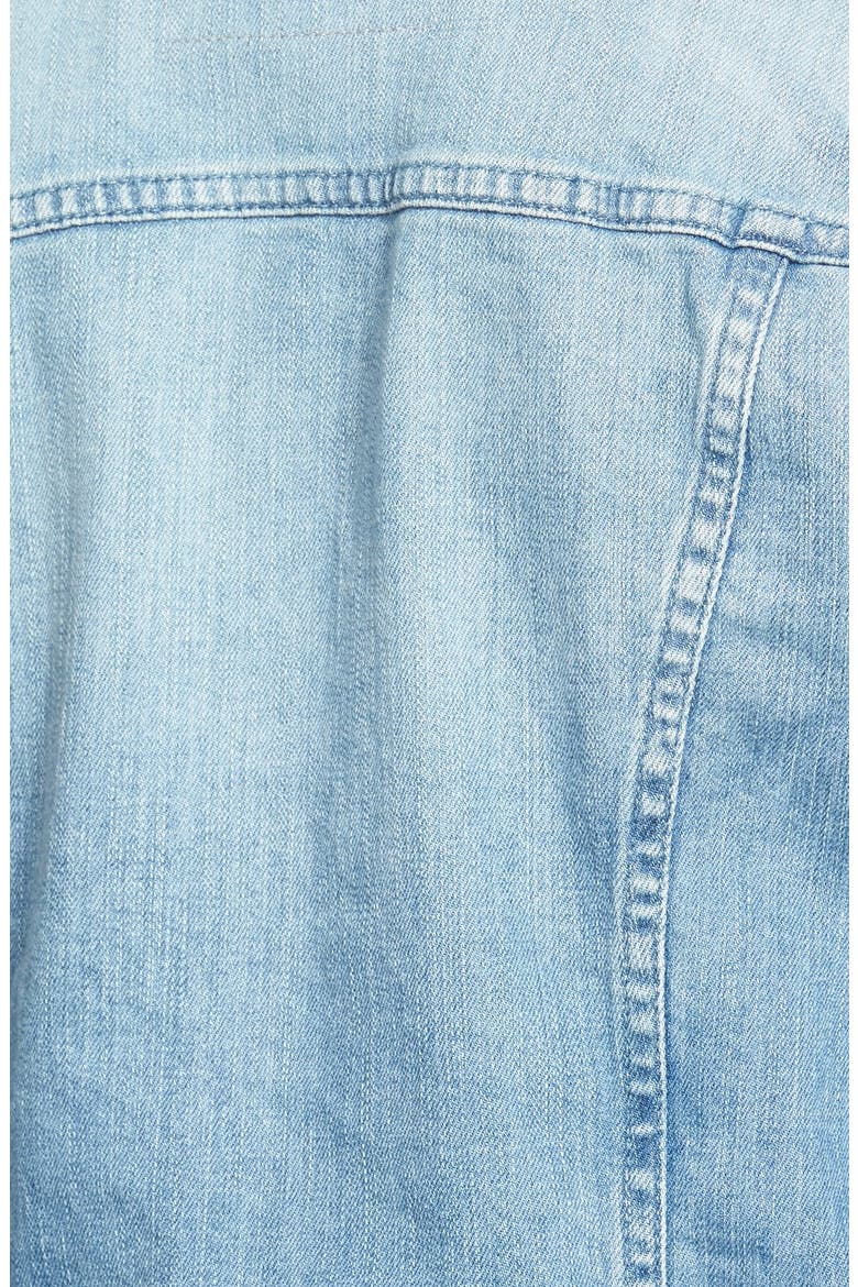 'Robyn' Cropped Denim Jacket, Alternate, color, SEAGLASS