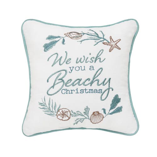 C & F Home C&f Home Beachy Christmas Pillow In White