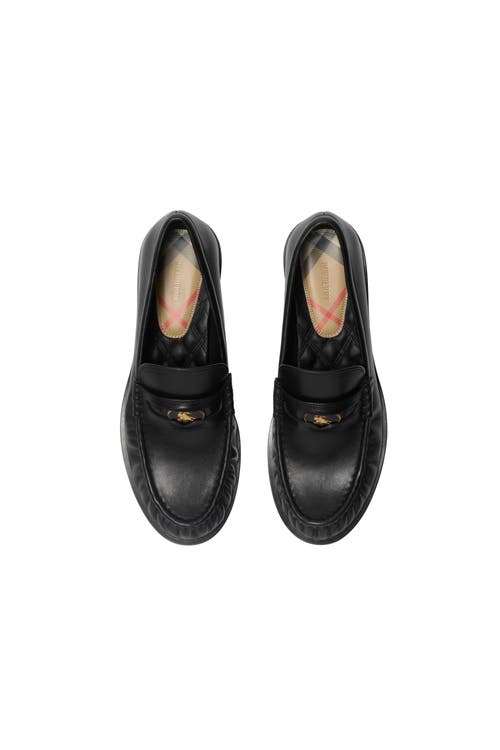 Burberry Cadet Grained Calf Leather Penny Loafers
