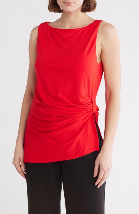 Side Ruched Sleeveless Top