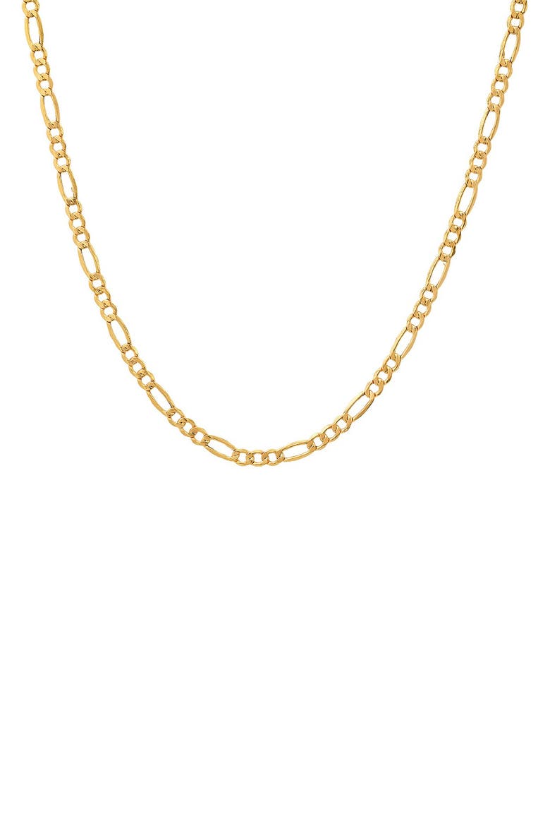 14K Gold 20" Figaro Chain Necklace, Main, color, GOLD
