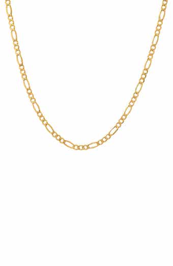 Queen Jewels 14K Gold 18" Figaro Chain Necklace