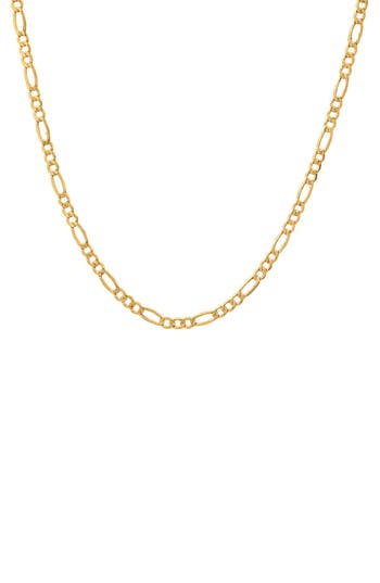 Queen Jewels 14k Gold 20" Figaro Chain Necklace In Gold