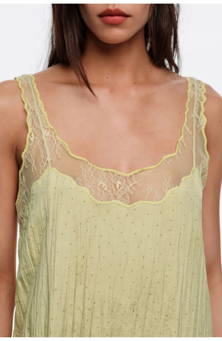 Bimba y Lola Mini Dots Lace Strap Dress, Alternate, color, Dots Mini Olive