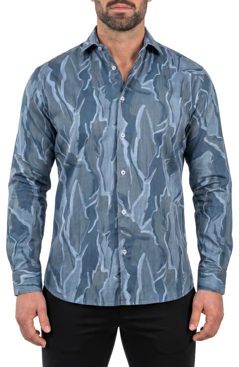 Fibonacci Contemporary Fit Button-Up Shirt