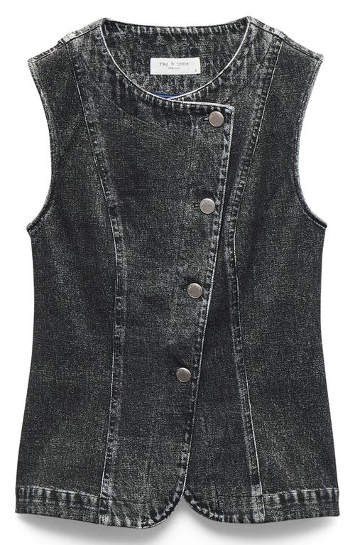 Rag & Bone Miramar Olivia Ponte Vest In Black