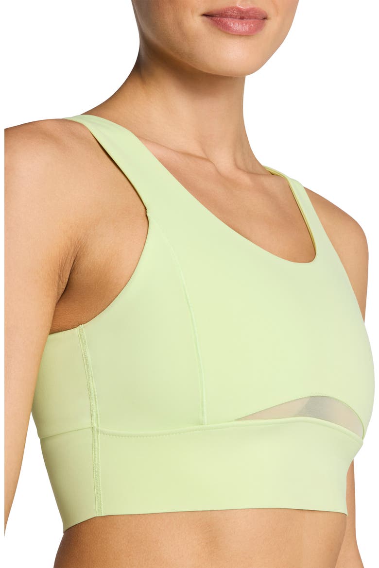 Meshery Longline Sports Bra, Alternate, color, ZEST
