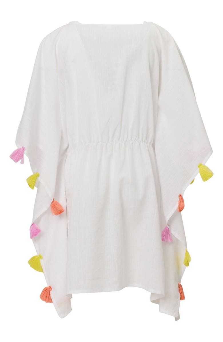 Snapper Rock Kids' Summer Sorbet Tassel Trim Cotton Cover-Up Tunic, Alternate, color, White