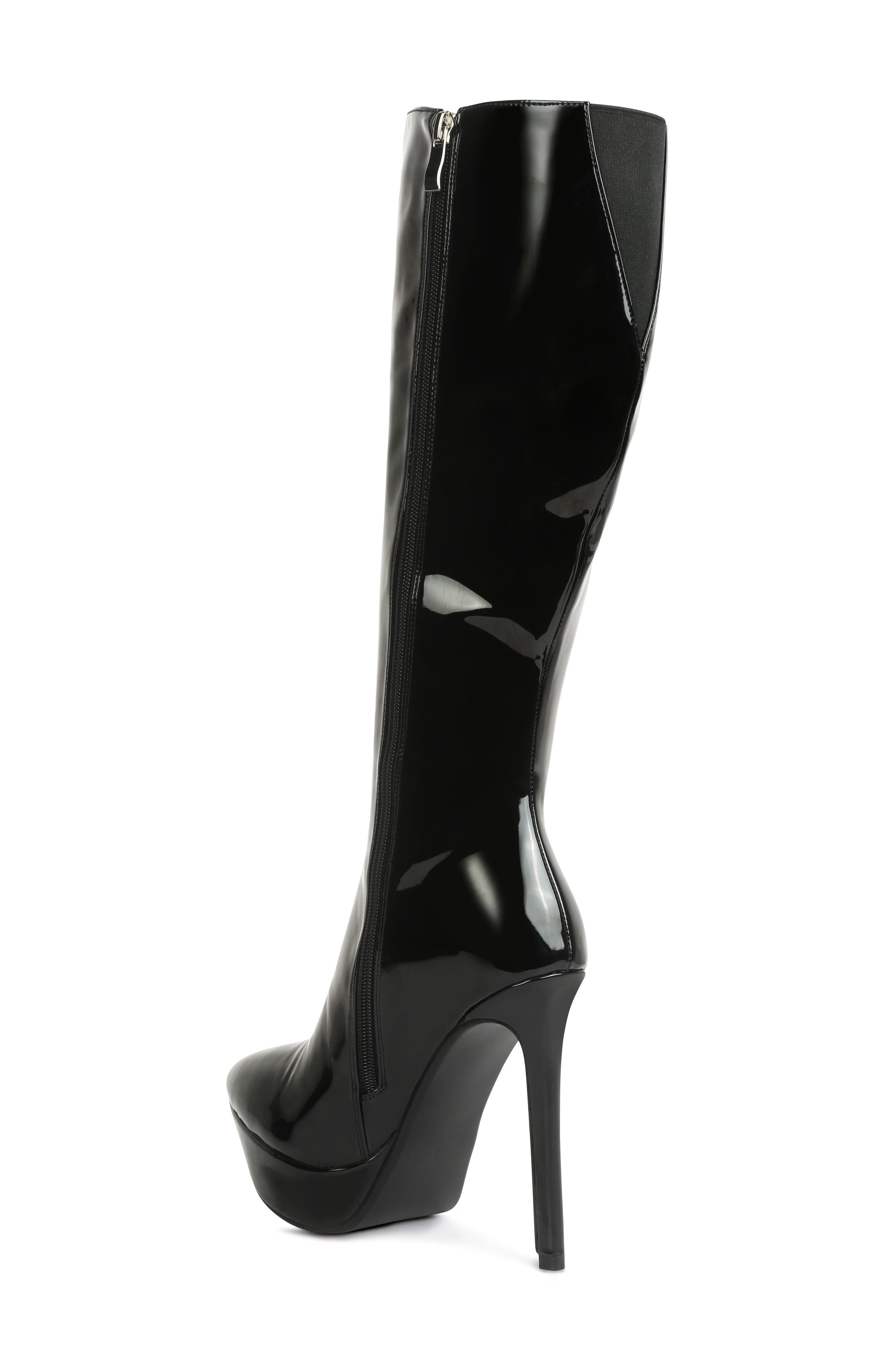 Rag & Co Chatton Platform Knee High Boot, Alternate, color, Black