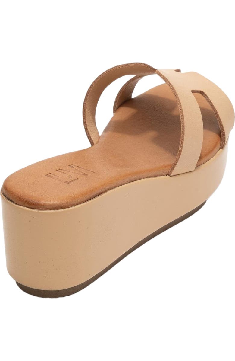 Forever & Always Shoes Lia Leather Platform Sandal, Alternate, color, Dark Beige Leather