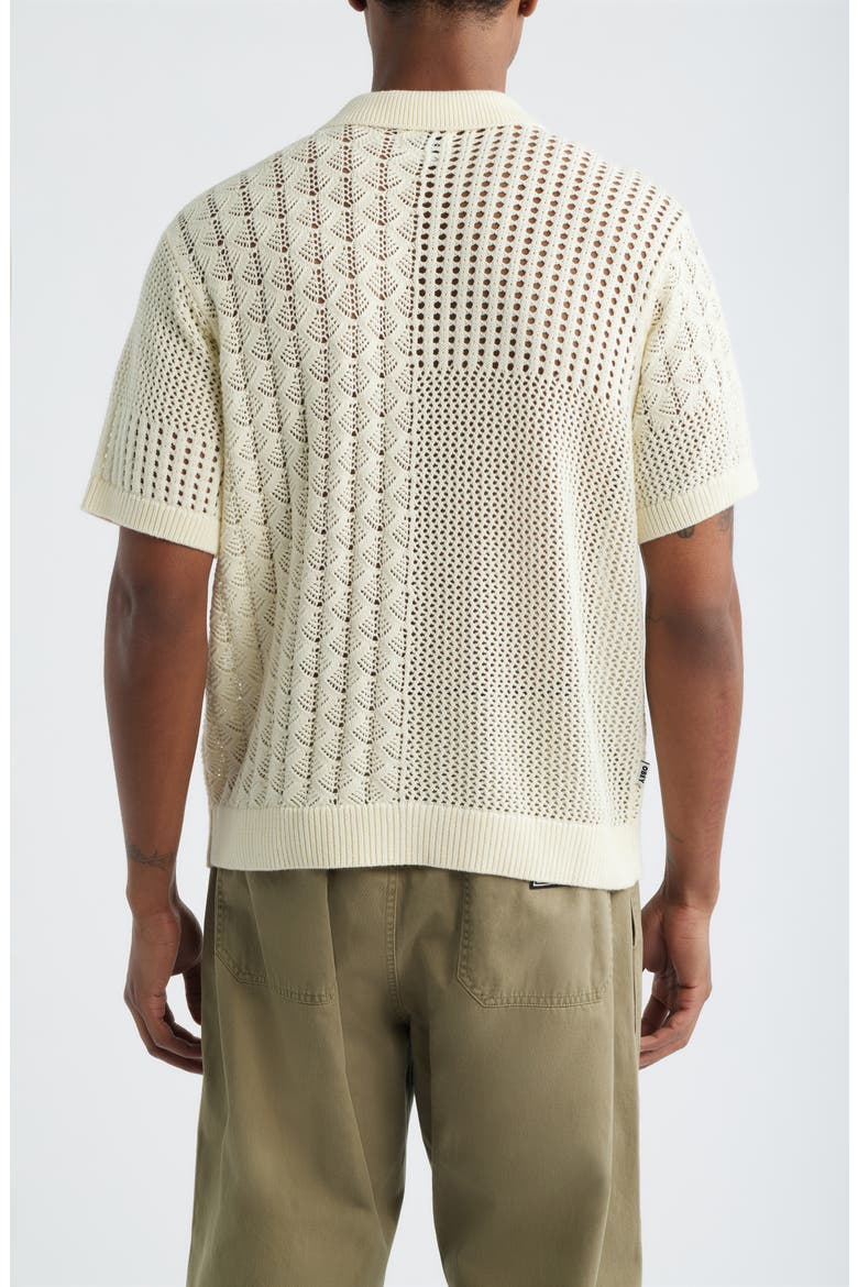 Preston Short Sleeve Cardigan, Alternate, color, NATURAL
