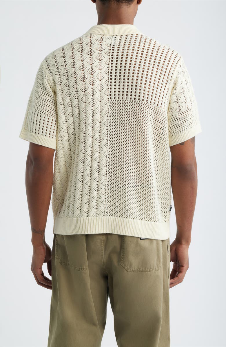 Obey Preston Short Sleeve Cardigan, Alternate, color, Natural