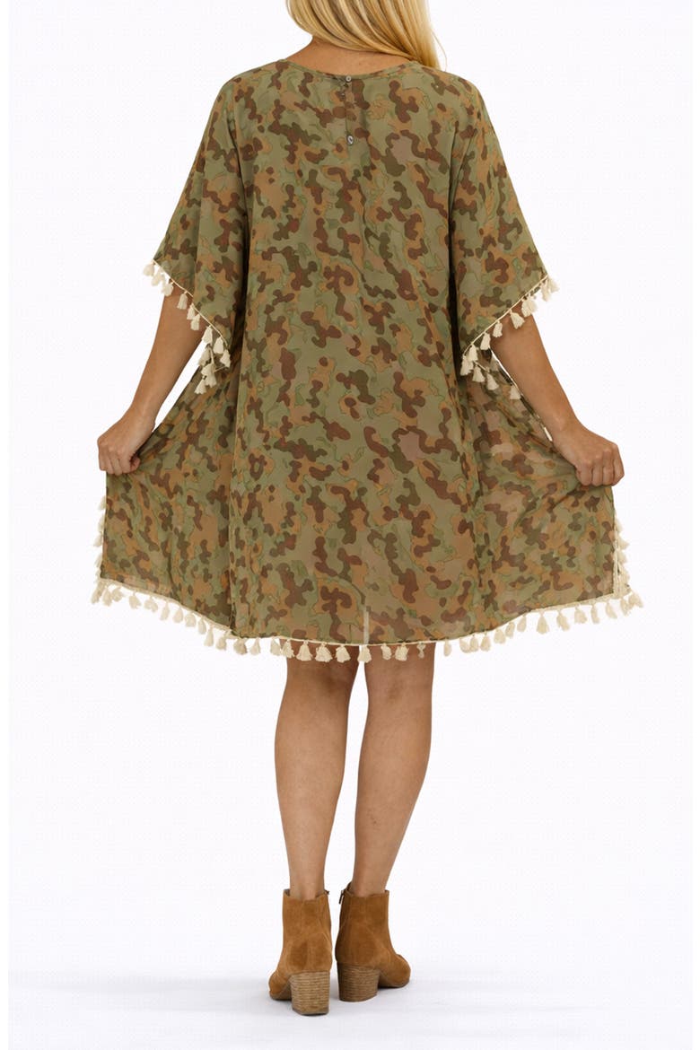 Camo Short Caftan Cover-Up, Alternate, color, CAMEO
