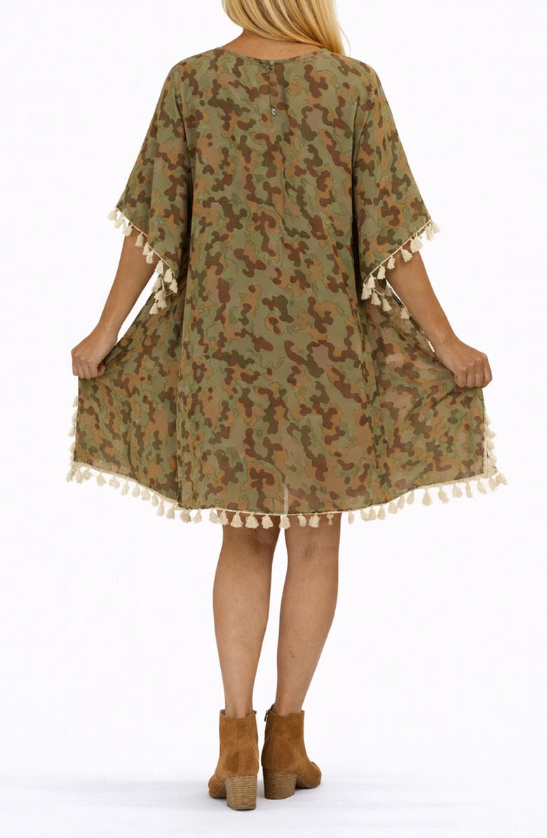 RANEES <p>Camo Short Caftan Cover-Up</p>, Alternate, color, Cameo