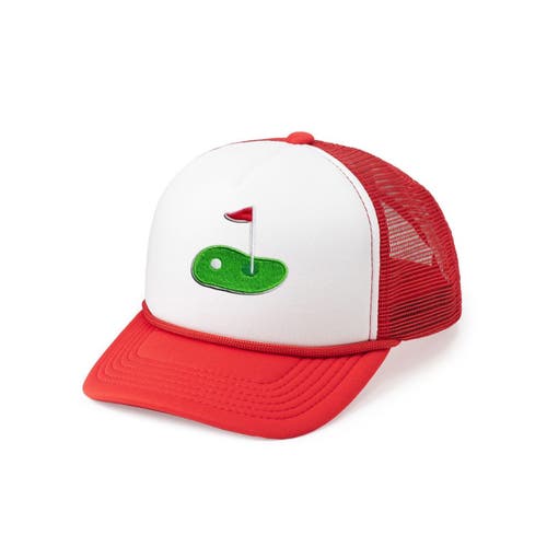 Sweet Wink Golf Tee Patch Trucker Hat In Red/white