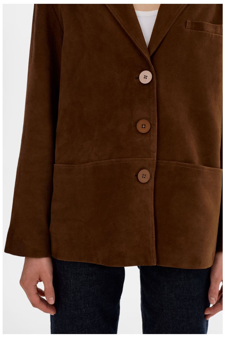 Tori | Suede Blazer Jacket, Alternate, color, Brown
