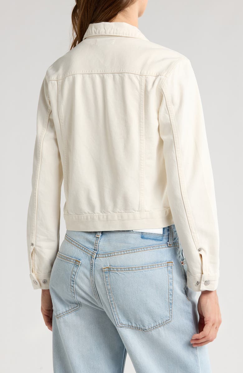 Re/Done Shrunken Denim Trucker Jacket, Alternate, color, 