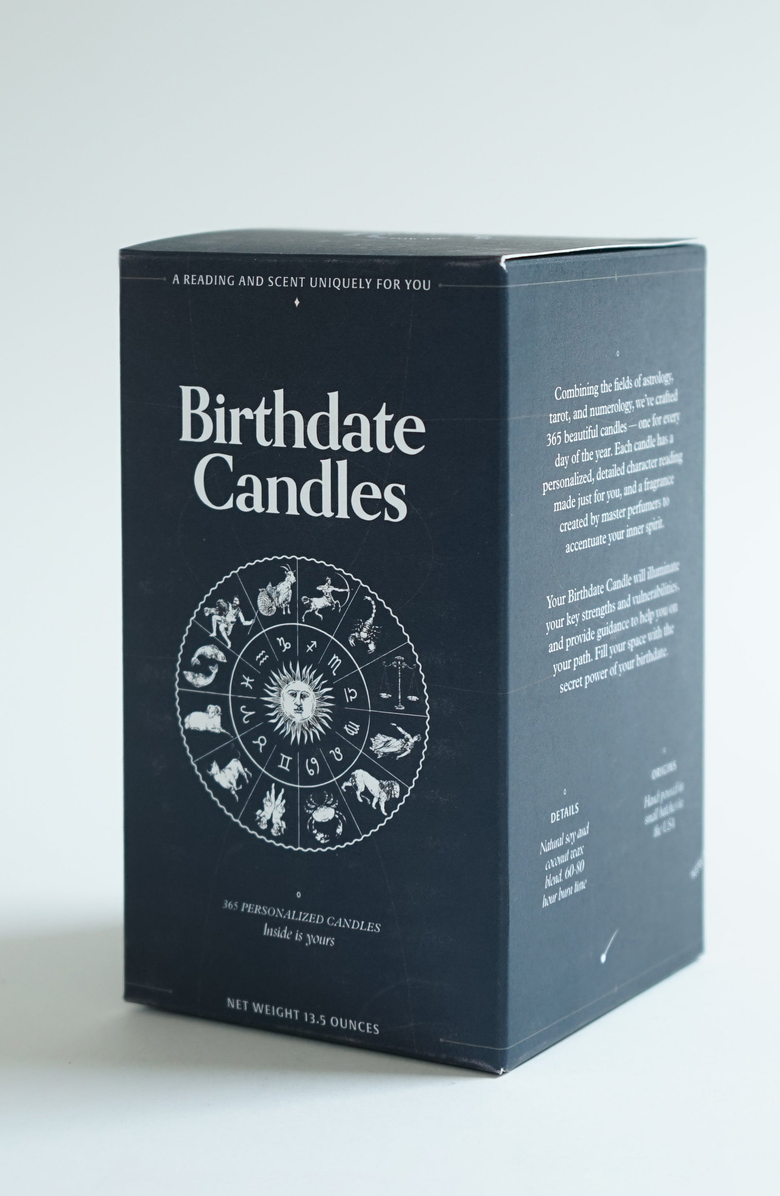 Birthdate Co. The October Birthday Candle, Alternate, color,