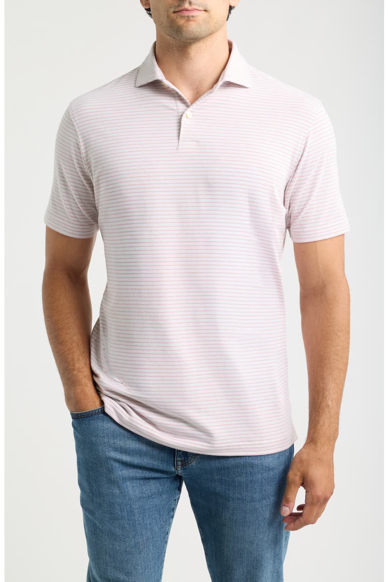 Crown Crafted Albatross Striped Polo, Main, color, GREY MIST