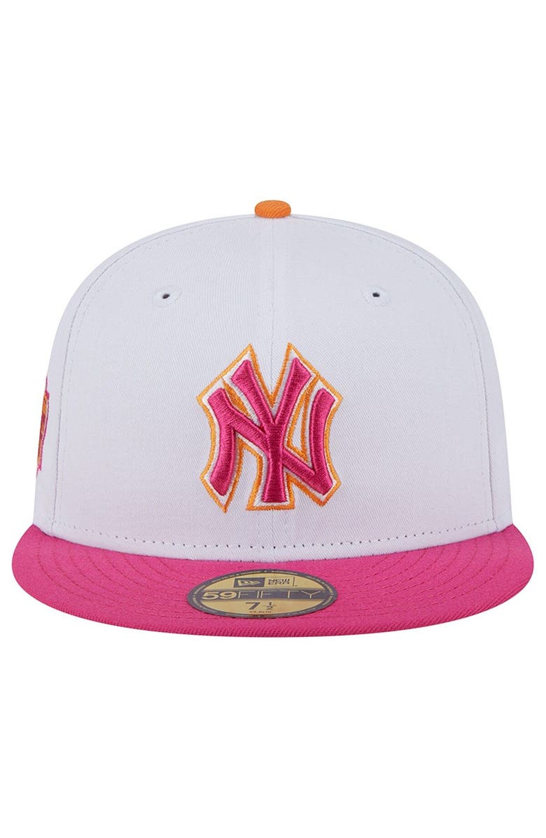 New Era Men's New Era  White/Pink New York Yankees Old Yankee Stadium 59FIFTY Fitted Hat, Alternate, color, 