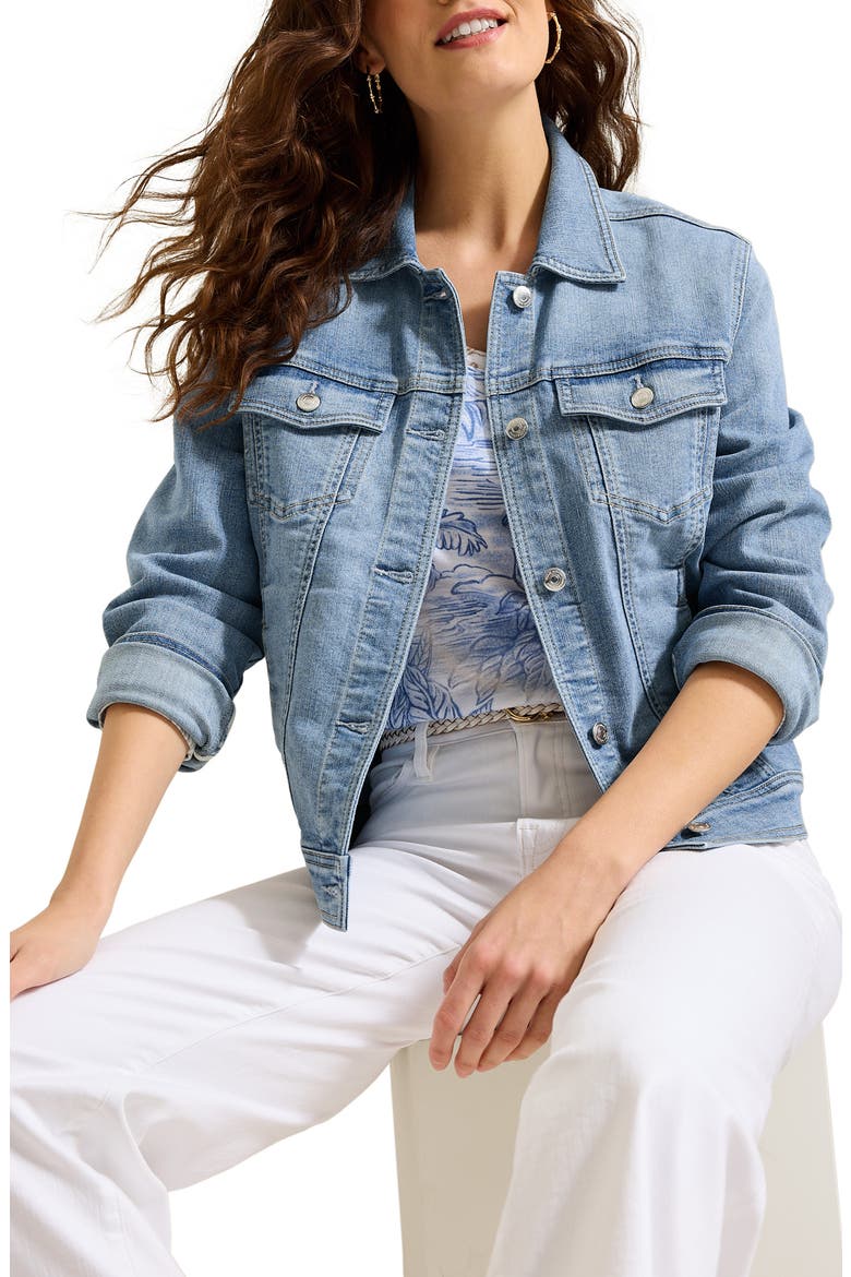 Classic Denim Trucker Jacket, Alternate, color, AMALFI COAST WASH
