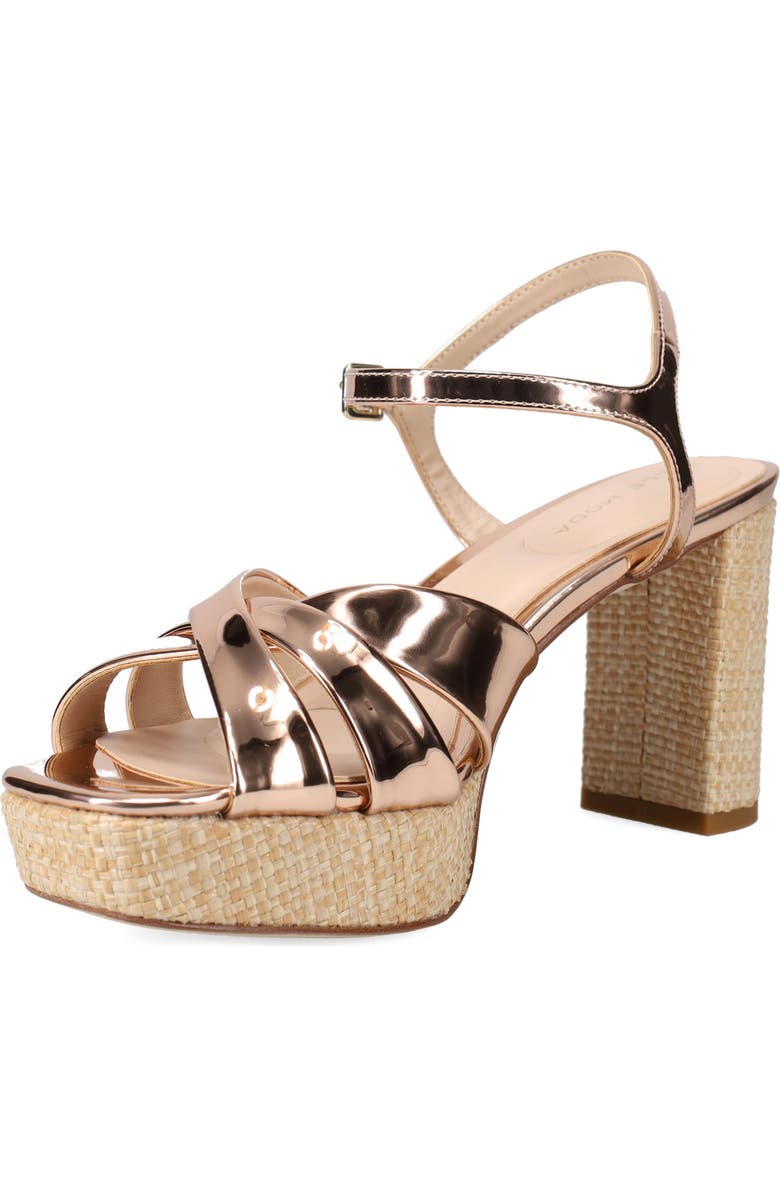 Pelle Moda Petina Ankle Strap Platform Sandal, Alternate, color, Light Gold