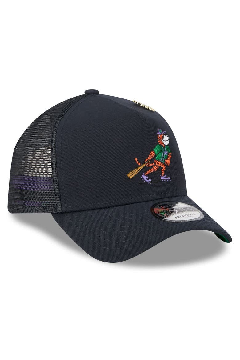 Men's New Era  Navy Detroit Tigers 2025 Big League Chew A-Frame 9FORTY Adjustable Trucker Hat, Alternate, color, Navy
