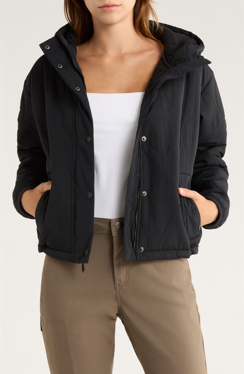 prAna Encinitas Quilted Jacket, Main, color, Black