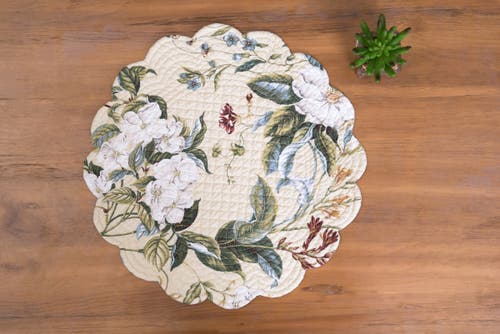 C & F Home C&f Home Garden Images Reversible Machine Washable Round Quilt Placemats Set Of 6 In Multi