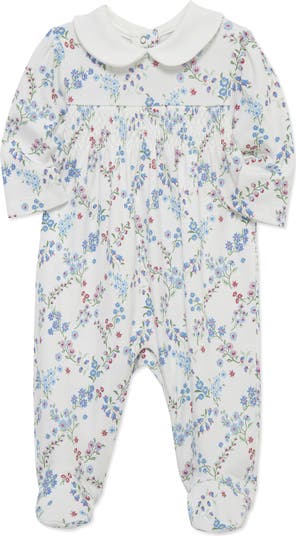 Floral Trellis Pima Cotton Footie