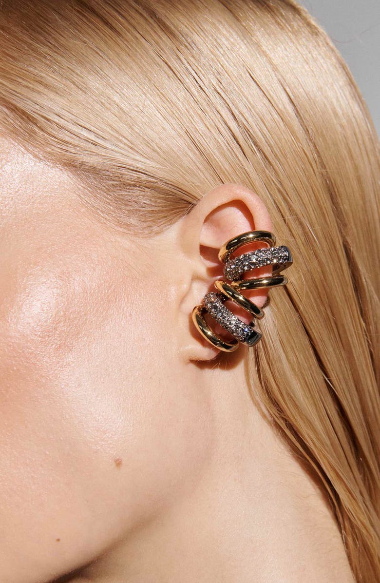 DEMARSON Maye Triple Hoop Earcuff, Alternate, color, 