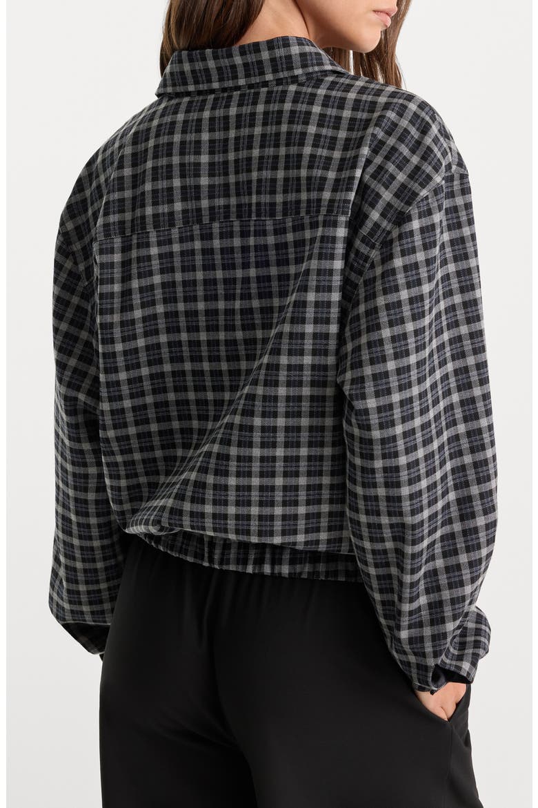 The Lightweight Plaid Bomber Jacket, Alternate, color, CHARCOAL PLAID