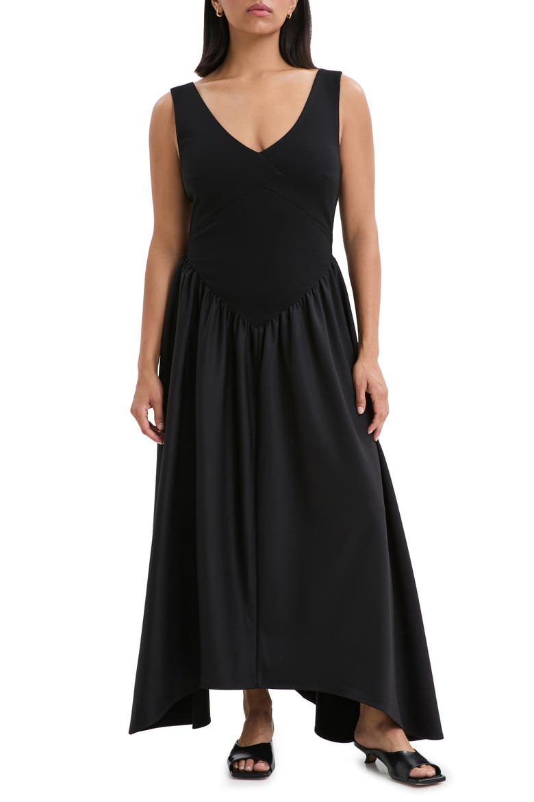Cammi Sleeveless A-Line Dress, Alternate, color, BLACK