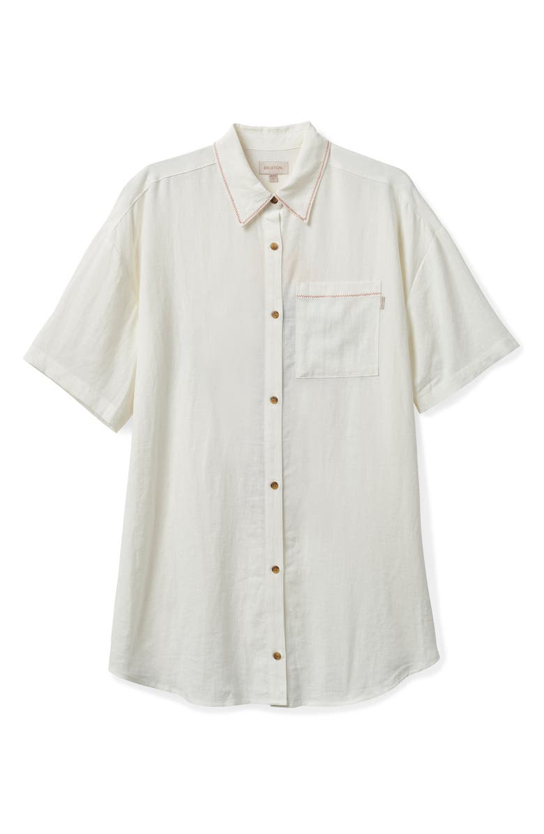 Brixton Condesa Linn Embroidered Linen Blend Shirtdress, Alternate, color,