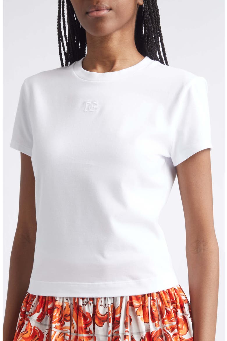 Embroidered Logo Jersey T-Shirt, Alternate, color, W0800 BIANCO OTTICO