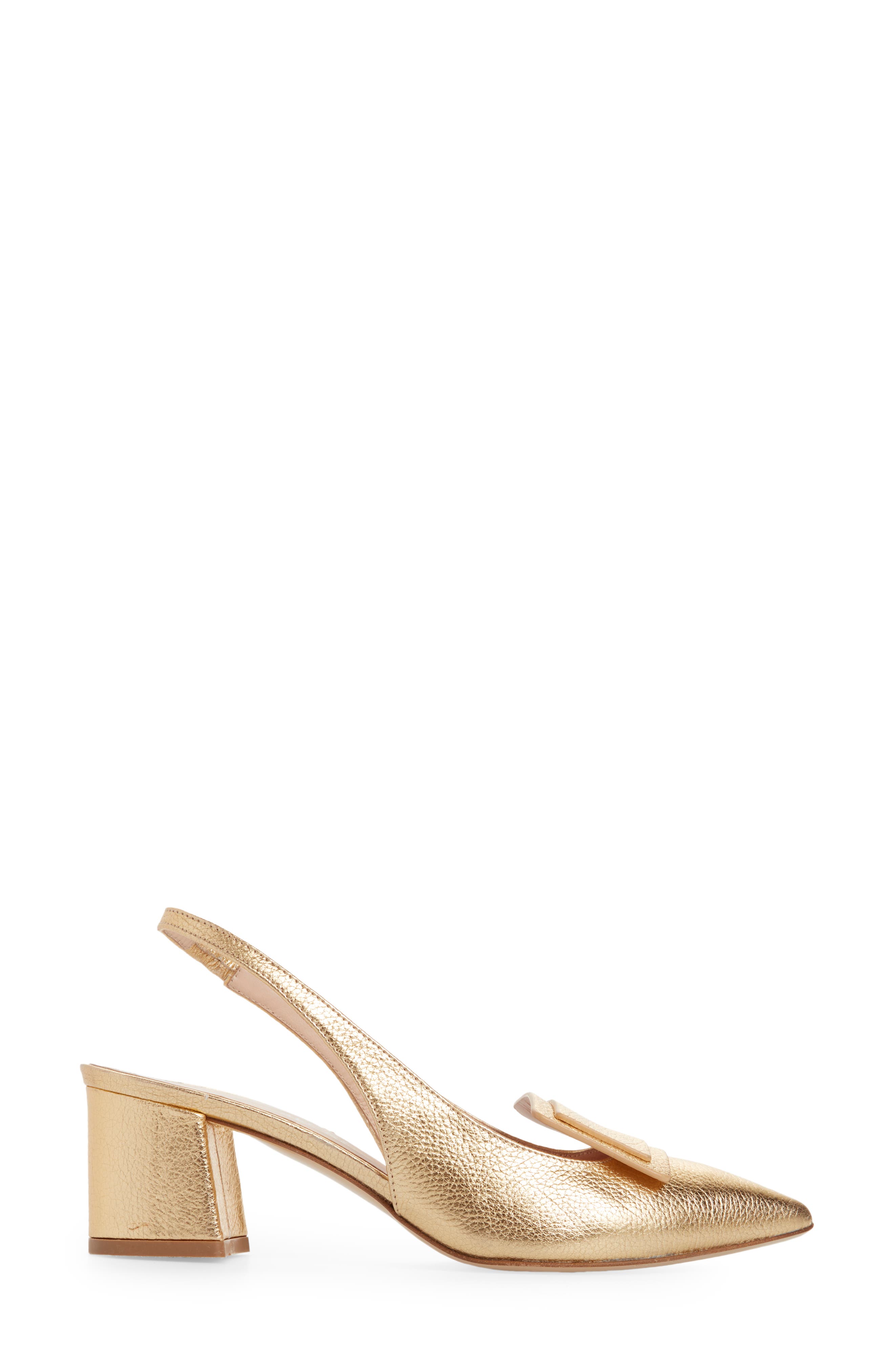 Luna Slingback Pump, Alternate, color, GOLD