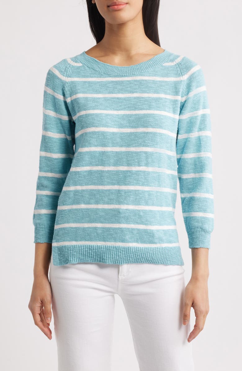 Hatley Aruba Stripe Crewneck Sweater, Main, color, 