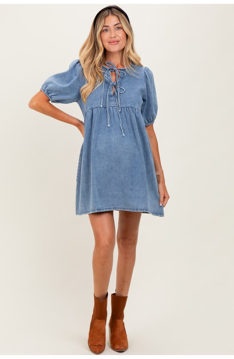 PinkBlush Double Front Tie Dress, Main, color, Blue