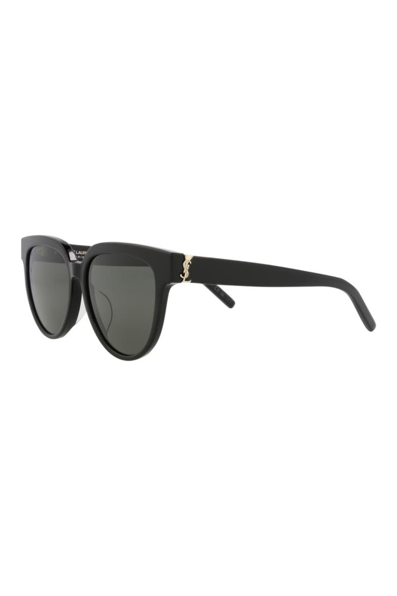 55mm Cat Eye Sunglasses, Alternate, color, BLACK BLACK GREY/GRY