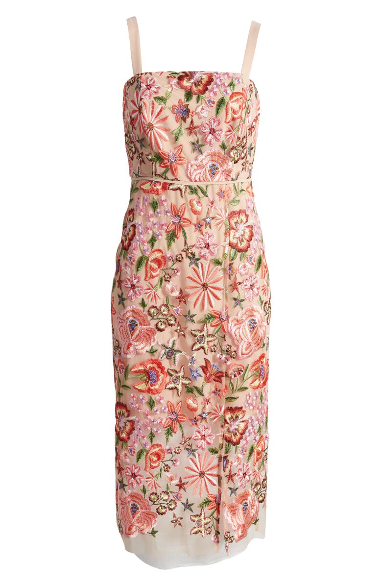 Sam Edelman Floral Embroidered Midi Dress, Alternate, color,