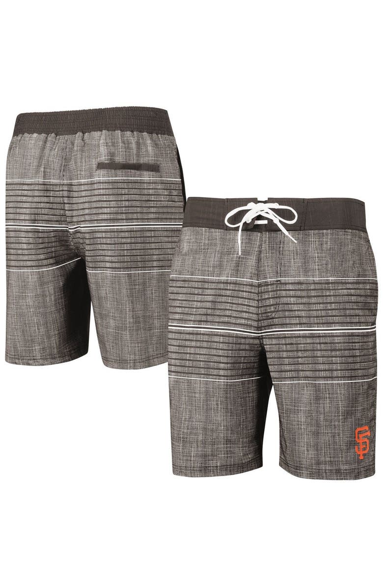 G-III SPORTS BY CARL BANKS Men's G-III Sports by Carl Banks Charcoal San Francisco Giants Horizon Volley Swim Trunks, Alternate, color,