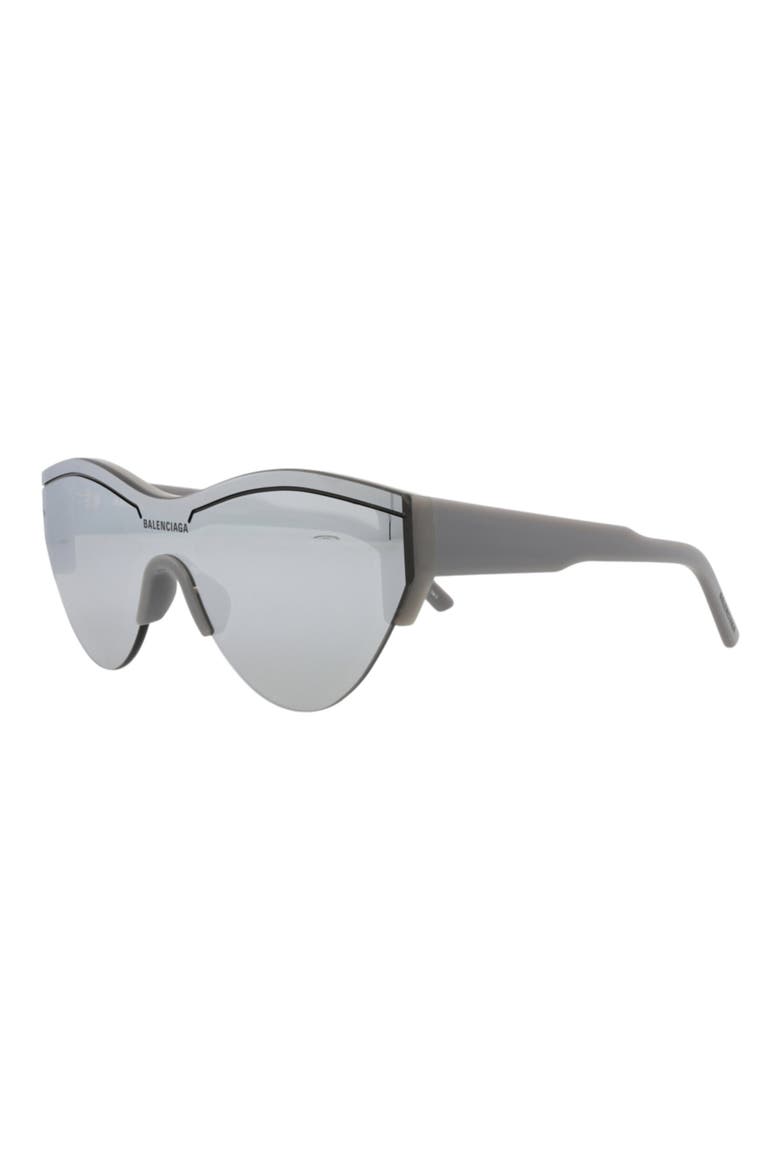 99mm Shield Mirrored Sunglasses, Alternate, color, GREY GREY SILVER