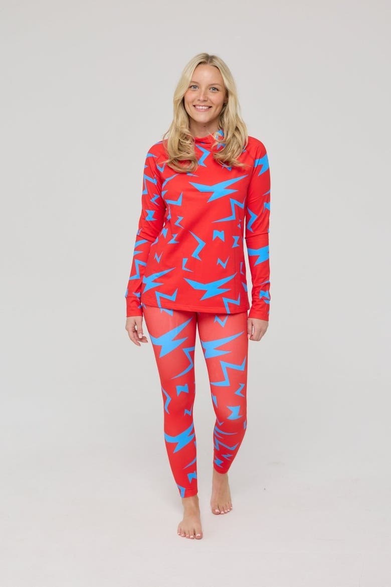 Starman Womens Baselayer Top, Alternate, color, Red