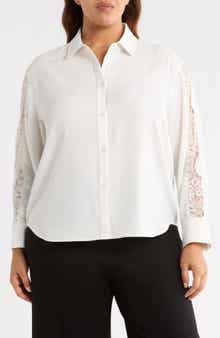 Lysse Natasha Lace Trim Button-Up Shirt