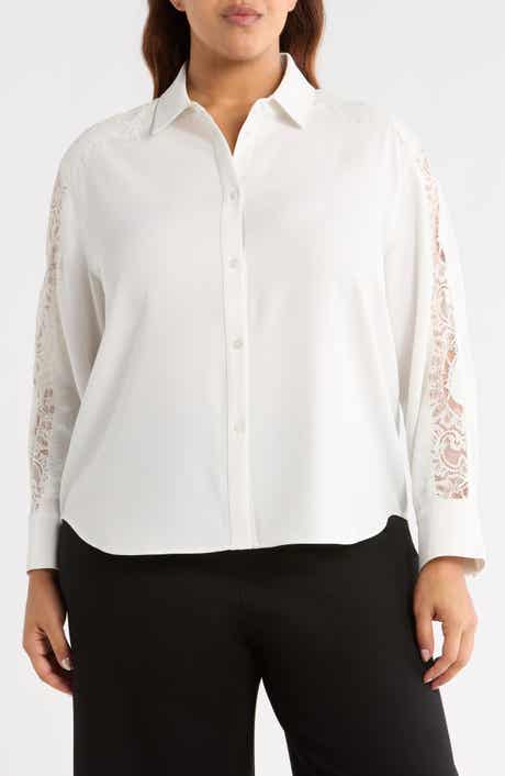Lysse Natasha Lace Trim Button-Up Shirt
