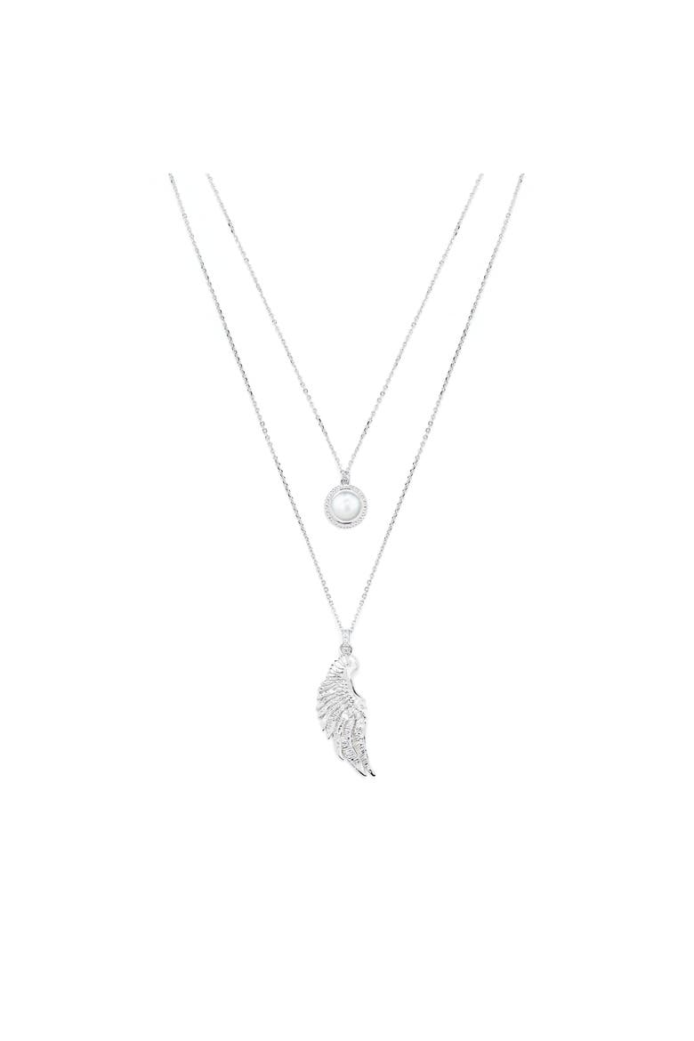 Archangel Michael Angel of Protection Necklace, Main, color, White