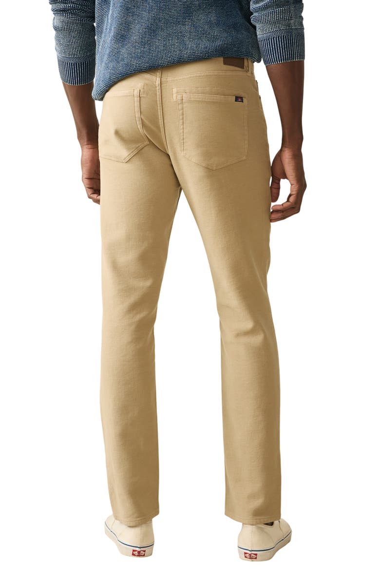 Faherty Stretch Terry Straight Leg Five-Pocket Pants, Alternate, color, Desert Khaki