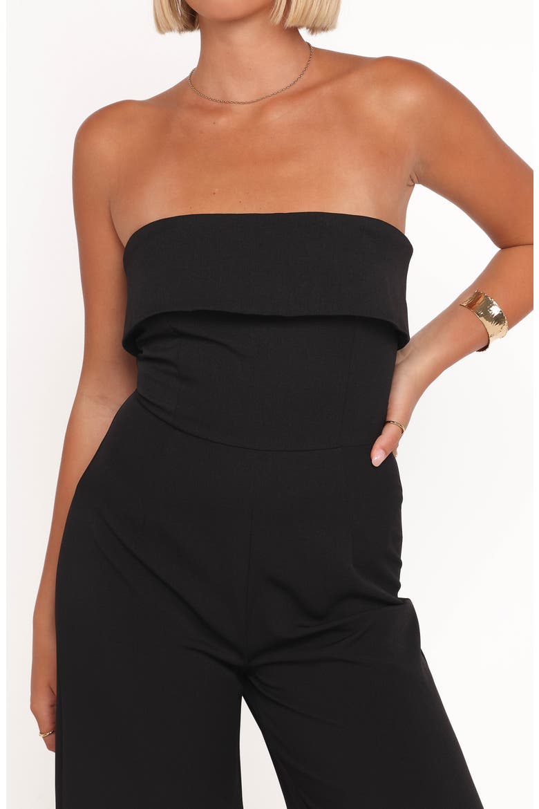 Danni Strapless Wide Leg Jumpsuit, Alternate, color, BLACK