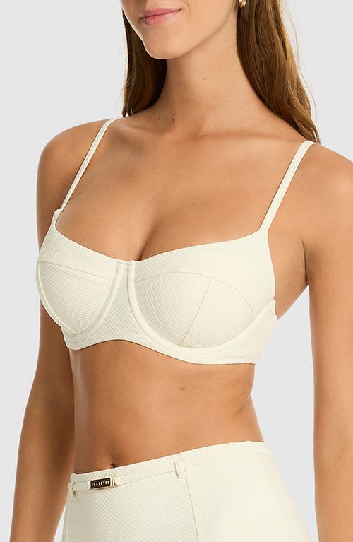 Sea Level Nautique Underwire Balconette Bikini Top In White