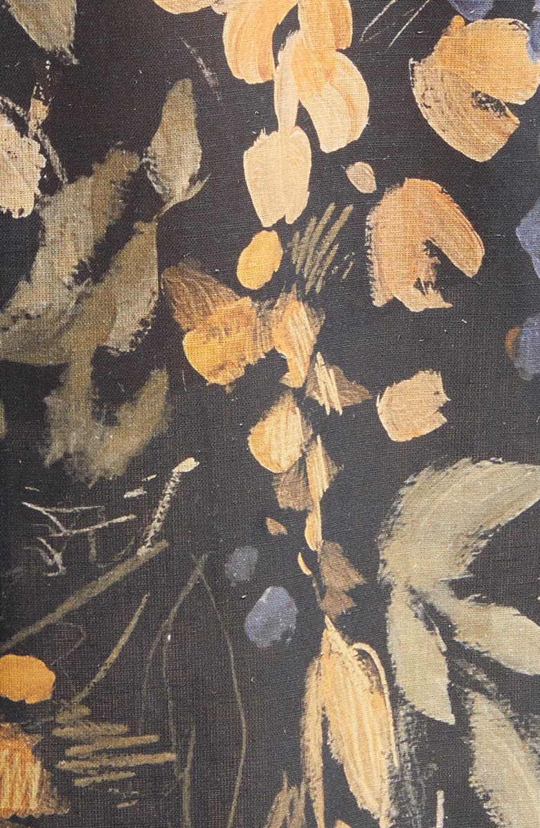 Ted Baker London Moselle Floral Linen & Cotton Camp Shirt, Alternate, color,